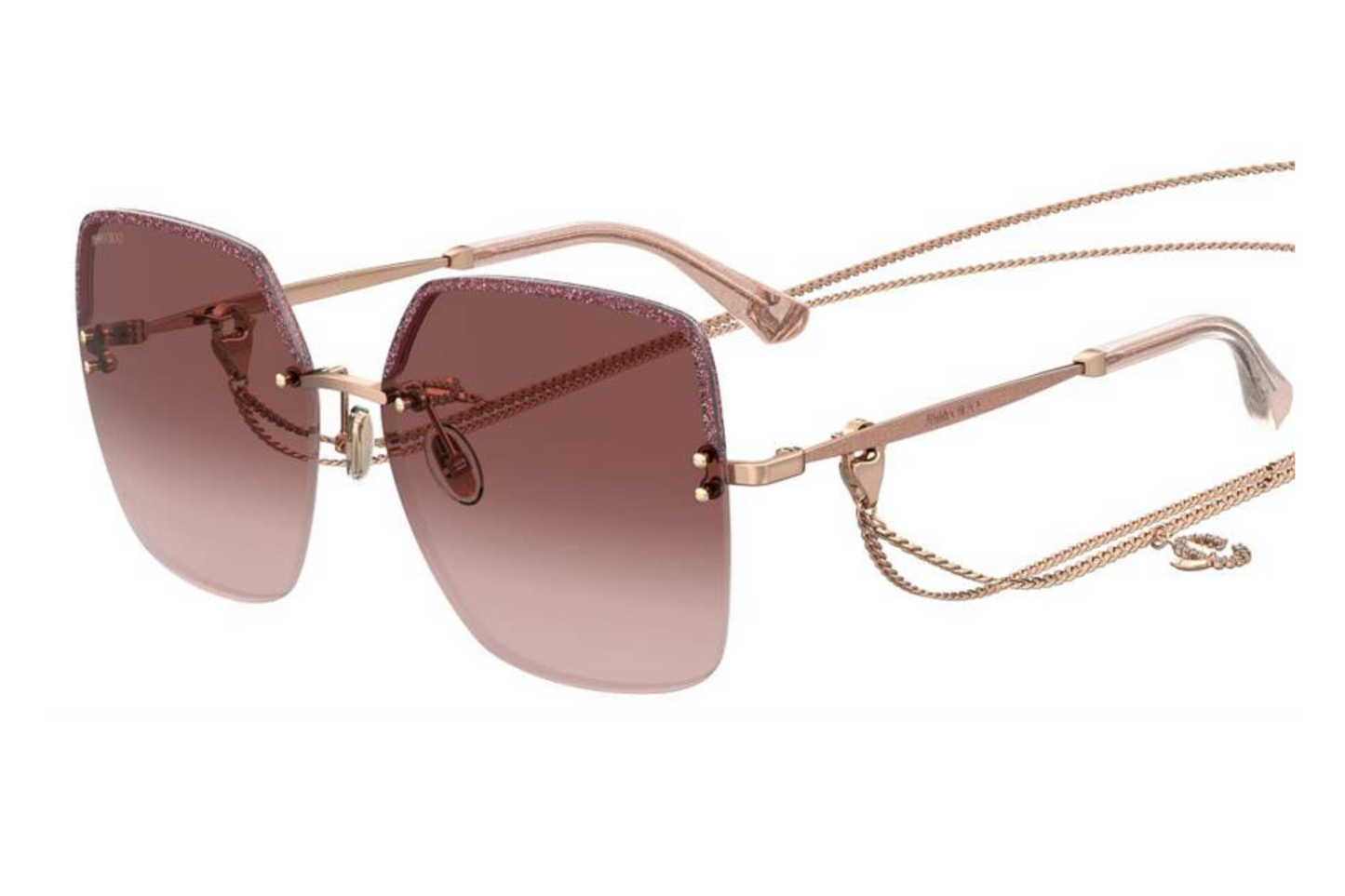 Солнцезащитные очки JIMMY CHOO TAVI/N/S BKUM2 на цепочке