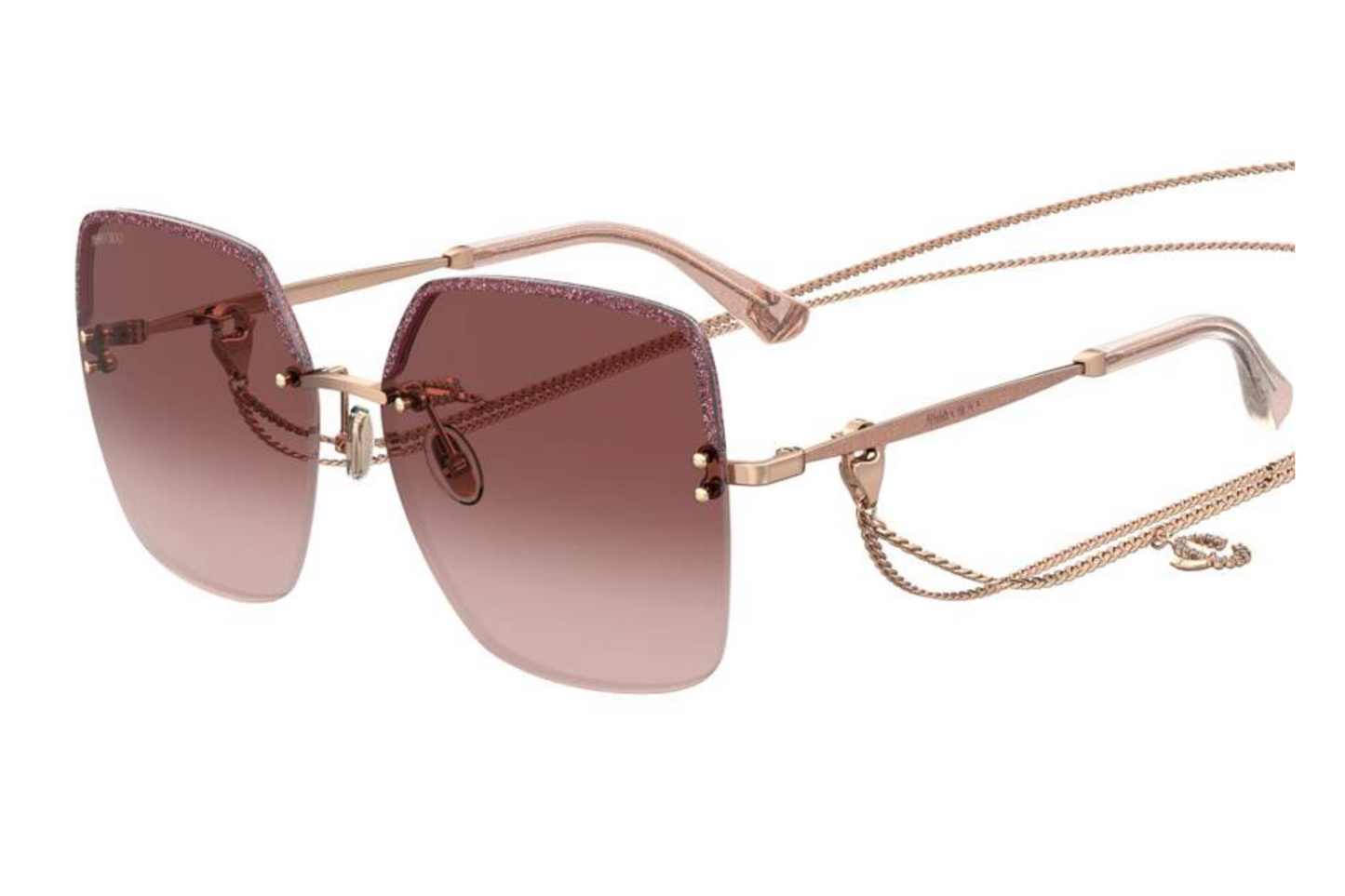 JIMMY CHOO TAVI/N/S BKUM2 Sunglasses on Chain