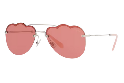 Miu Miu MU 56US Damen-Pilotensonnenbrille mit Wellenschliff