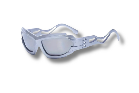 Sugar Venom - Inferno Visor Silver Sunglasses