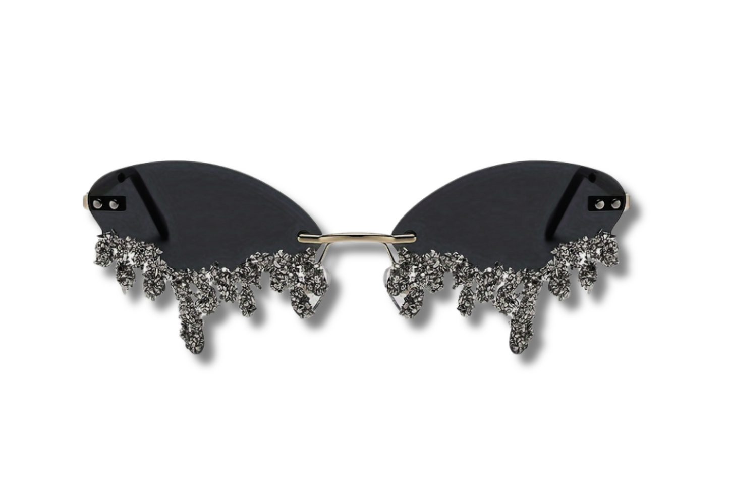 Sugar Venom - Tear Drop Black Sunglasses