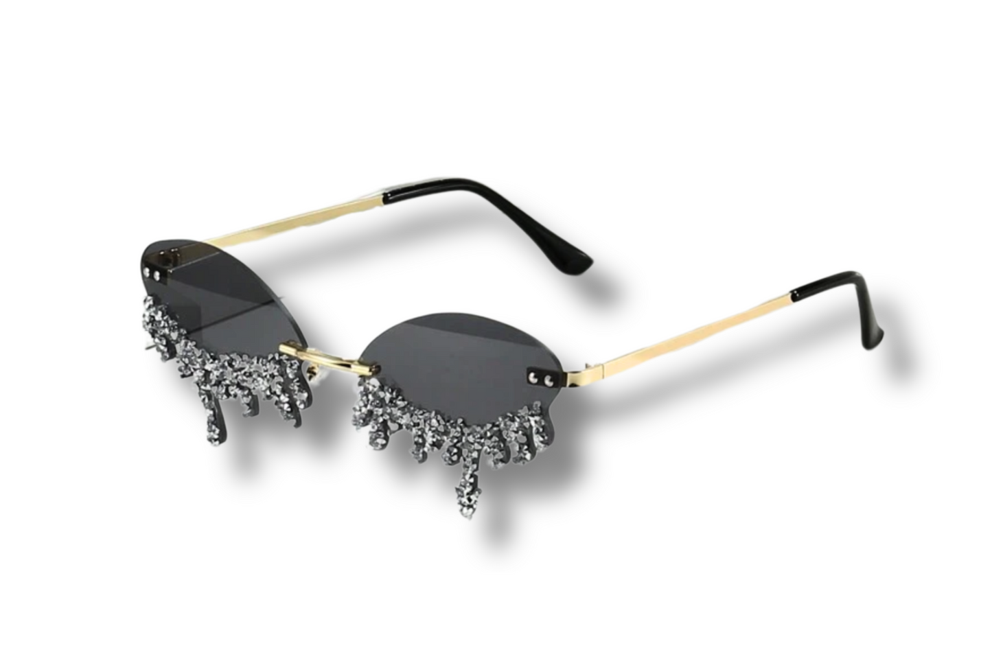 Sugar Venom - Tear Drop Black Sunglasses