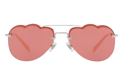 Miu Miu MU 56US Damen-Pilotensonnenbrille mit Wellenschliff