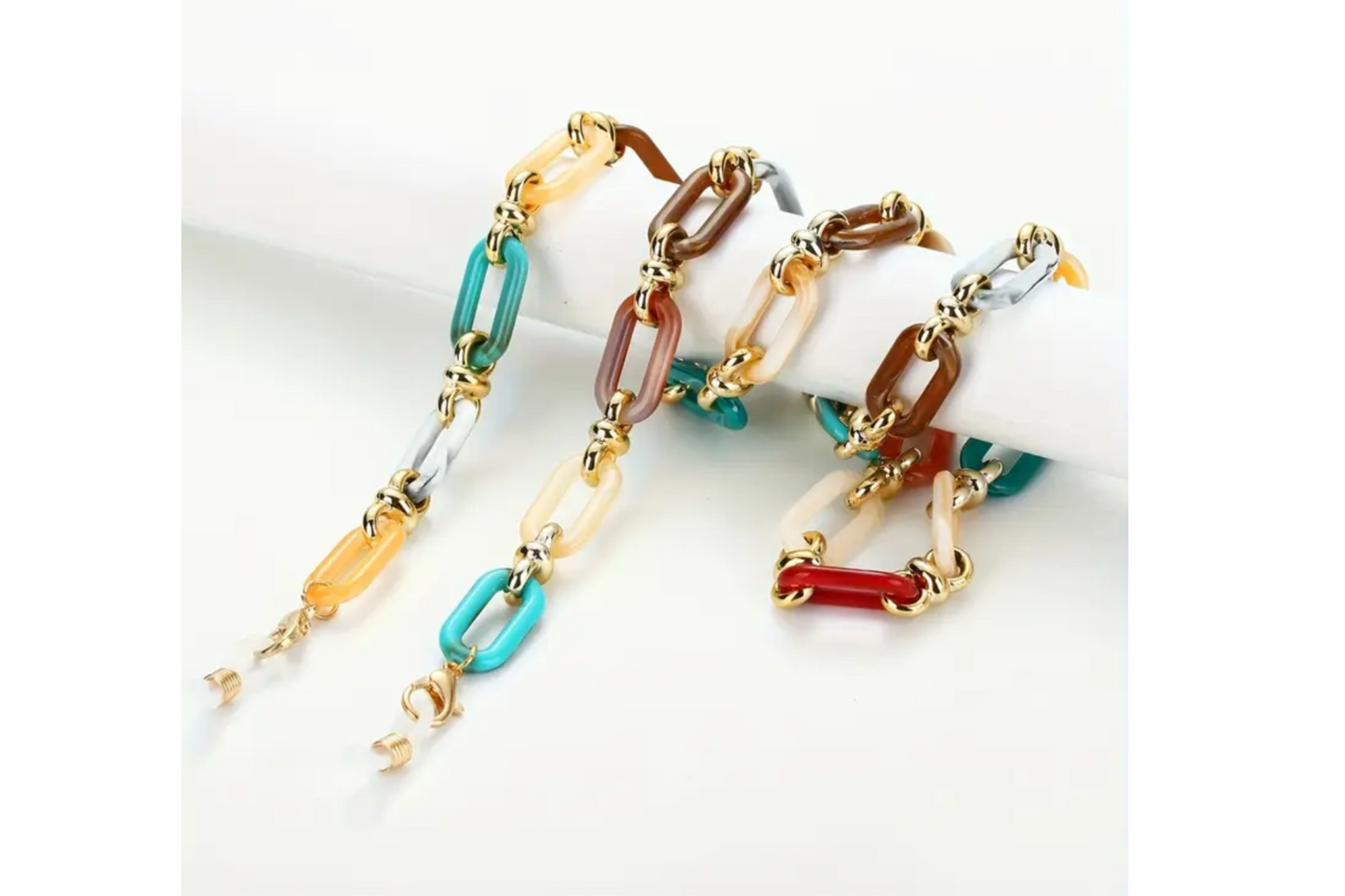 Mehrfarbige Boho-Kunststoffkette