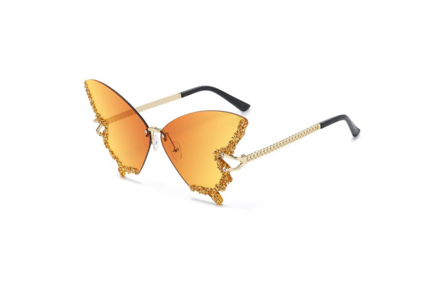 Sugar Venom Lady Butterfly Orange Sunglasses