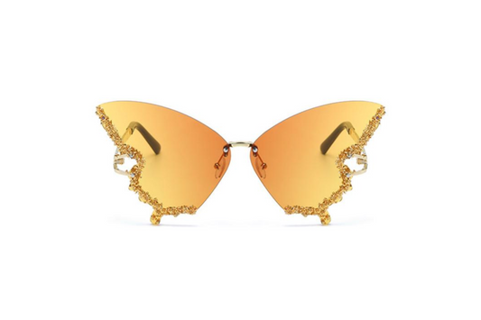 Sugar Venom Lady Butterfly Orange Sunglasses