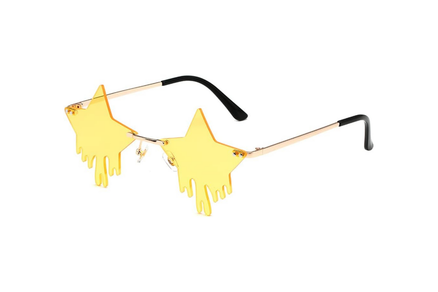 Sugar Venom Crying Star Yellow Sunglasses